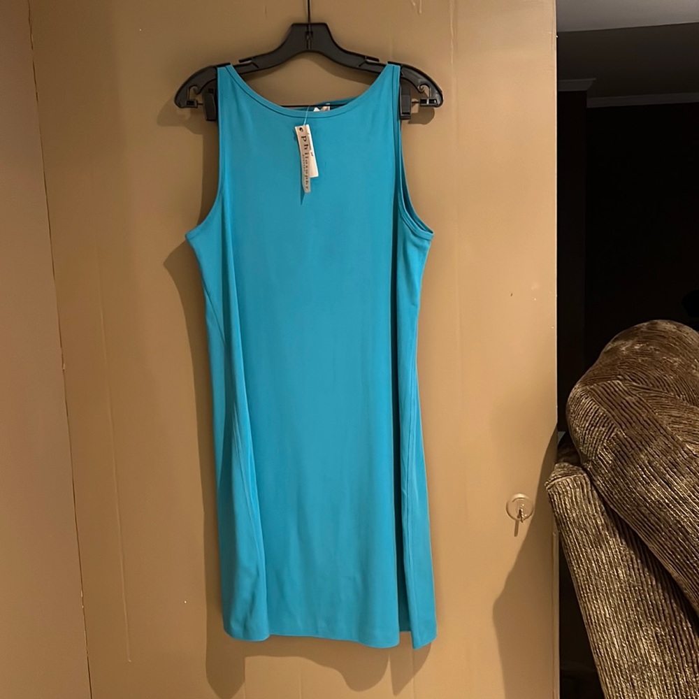Philosophy Tank Sheath Dress 👗 in Aqua Blue Sz XL NEW